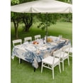 thumbnail image 4 of Outdoor Tablecloth with Umbrella Hole for Patio/Picnic/Party/Camping, Blue Eucalyptus Coastal Waterproof Table Cloth Rectangle Table Cover Washable, Beach Starfish Shell Nautical Rustic (54"x 80"), 4 of 8