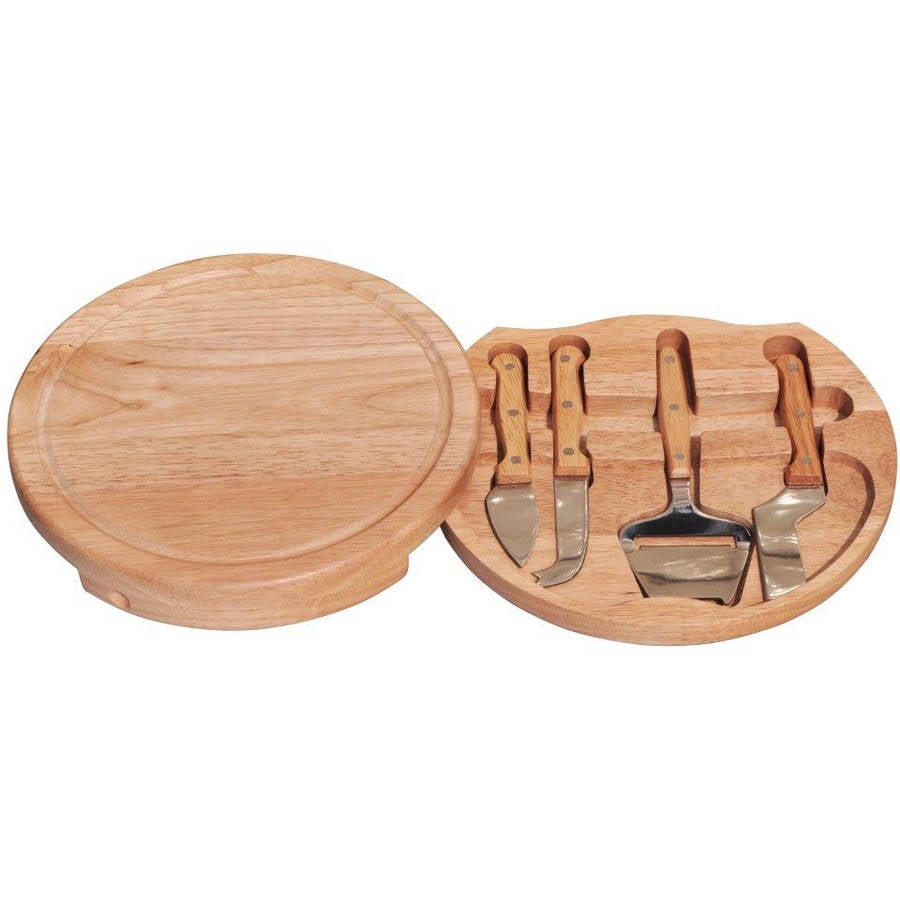 Bamboo Cheese Board and Tools Set with Swivel Base, By Trademark ...