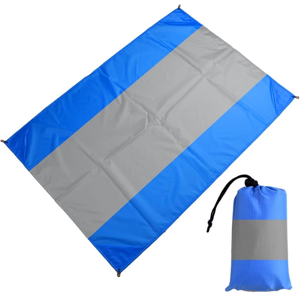 Esterilla de playa para exteriores, impermeable, ligera, plegable, portátil, de bolsillo, para picnic, grande, compacta, antiarena, de secado rápido, con 4 esquinas