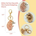 thumbnail image 2 of Wrapables Crystal Bling Keychain, Keyring Purse Handbag Pendant Charm, Rose Gold Hedgehog, 2 of 6