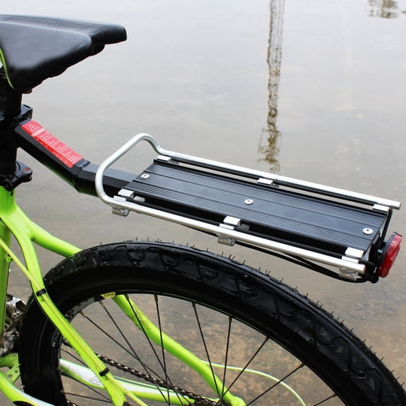 Bicycle Carrier Rack Aluminum Alloy | Adjustable Cargo Rack | Quick Release Mount | Fits 26”-29” Frames | Sturdy Luggage Holder | Black | 20lb Load Limit | 48x12x10.5cm | Includes Installation Kit