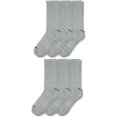 thumbnail image 1 of OTECKA Unisex Basic Crew Socks with Moisture-Wicking - Cushion Comfort Crew Socks, Grey- 6 Packs, Small-Medium, 1 of 5