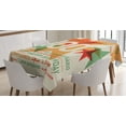 thumbnail image 1 of Ambesonne Abstract Tablecloth Rectangular Table Cover, Birthday Wishes, 60"x84", Pale Green and Vermilion, 1 of 3