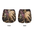 thumbnail image 3 of Susaid Eerie Skull Holding Another Print Women's High Waisted Running Shorts Quick Dry Athletic Gym Track Workout Shorts Zip Pocket-Medium, 3 of 7