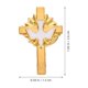 thumbnail image 5 of 2 broches de paloma de la paz con forma de cruz para solapa, para decoración de primera comunión, bautizo o fiesta, broches religiosos vintage para mujer., 5 of 7