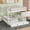 White-Bed with trundle, variant on DeepRoar Bunk Bed Queen over Queen, Wood Bunk Bed Frame with Guardrails and Ladder, Queen Bunk Beds for Teens and Adults, Space Saving Bunk Bed for Bedroom, Dorm, No Box Spring Needed, White