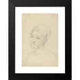 thumbnail image 2 of Moritz Daniel Oppenheim 11x14 Black Modern Framed Museum Art Print Titled - Head of a Young Woman, 2 of 5
