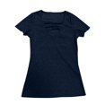 thumbnail image 3 of Blue Women's Short Sleeve T-shirt, Women'S Clothing 2025 Summer Special Neckline Women'S Clothing Solid Color Slim Short Sleeves,Women's Short sleeve T-shirt 3XL, 3 of 7