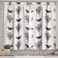 thumbnail image 2 of Ambesonne Nature Valance & Curtain, Sketchy Style Butterflies, 55"x36", Brown White, 2 of 7