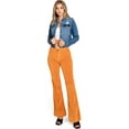 thumbnail image 4 of Angry Rabbit Women's Juniors Mid Waist Stretchy Premium Corduroy Flares (29, Goldenrod), 4 of 4