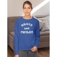 thumbnail image 2 of Brave And Wild Wildflower Sweatshirt Women -Image by Shutterstock, Female Medium, 2 of 4