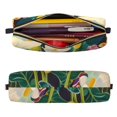 thumbnail image 2 of Easygdp Tropical Floral Jungle para Estuche de Lápices de Cuero, Estuche de Papelería de Cuero, Estuche de Gran Capacidad con Cremallera, 2 of 7