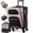 Black-White, variant on Carry on Luggage 22x14x9 Airline Approved, Waterproof Carry on Suitcase with 3 Pouches,Lightweight Softside Underseat Travel Luggage with 360° Spinner Wheels,TSA Lock for Travel Business