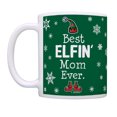thumbnail image 2 of ThisWear Christmas Coffee Mug for Mom Best Elfin Mom Ever Mom Gifts for Christmas Coffee Mug Green, 2 of 4
