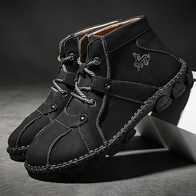 Zapatos de senderismo de plataforma casual con cordones de caña alta para hombre Wmkox8yii 123q1824