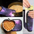 thumbnail image 5 of Yayeee Oven Mitts and Pot Holder Set of 2 Heat Resistant Kitchen Gloves Baking Hot Pad, Pink Road, 5 of 5