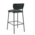 thumbnail image 6 of Pu Faux Leather Bar Stools Set of 2, Pub Barstools with Back and Footrest,Modern Armless Bar Height Stool Chairs, 6 of 9