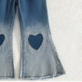 thumbnail image 7 of XINXIAOO Toddler Girls Clothes Sleeveless Shirt Flare Jeans Pant Outfits for Girl Bell Bottom Kids Girls Clothing Set Summer Fall Fashion Outfits 7-8 Years, 7 of 7