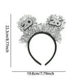 thumbnail image 6 of Dserhfy 2026 New Year Headband with "Happy New Year" Letters, Glitter Tinsel Hairband with Wine Glass Hat Party Headwear for Countdown Celebration, 6 of 8
