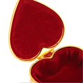 thumbnail image 4 of Heart-shaped jewelry box, soft velvet lining, vintage storage box for earrings, necklaces and bracelets, gold and white, 4 of 4