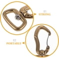 thumbnail image 6 of HEMOTON Swivel Snap Hooks, Swivel Carabiner, Stainless Steel Locking Carabiner Clips For Sports, Luggages, Pets, Keychains, Flag Clips Golden, 6 of 7