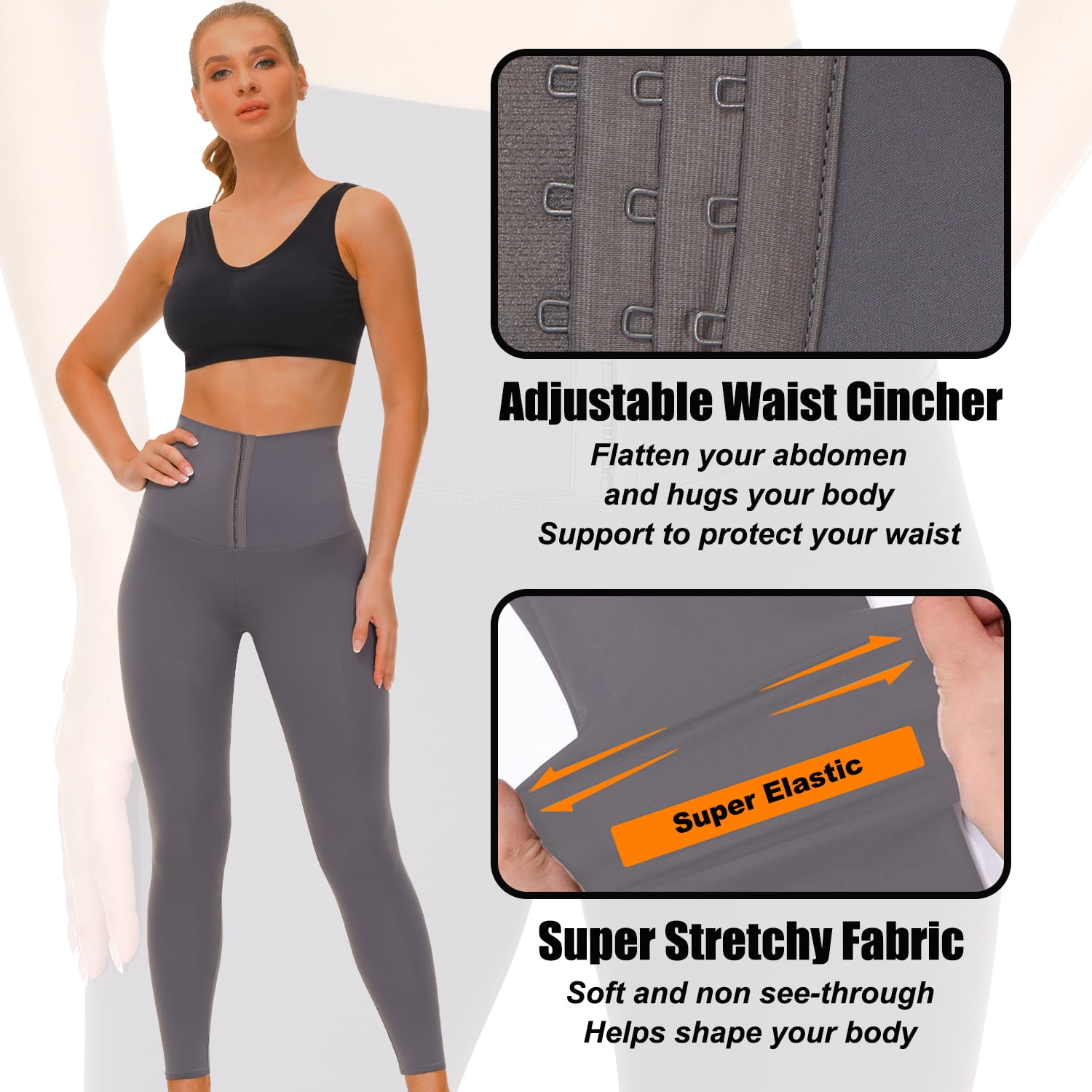 Comprar FeelinGirl High Waist Corset Leggings for Women Tummy Control Athletic  Motion Magic Waist Shaper Compression Yoga Pants en USA desde Costa Rica