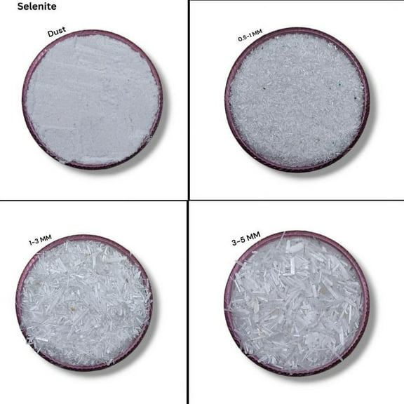 AAA Natural Crushed Selenite Coarse Gemstone Powder Crushed All Size For Woodwork, Ring Inlay Selenite Healing Stone Powder Resin Art Inlay 0.5 to 1 MM 50 Gram ( 1.76 OZ )