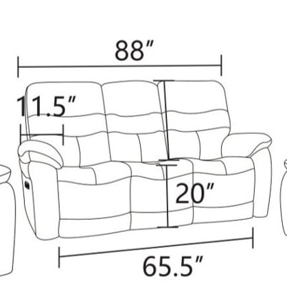 Gewnee 3‑Seat Power Recliner Sofa, Air Leather, Adjustable Recline Angle, USB‑C & USB Ports, LED Ambient Light for Living Room Home Theatre，Light Gray