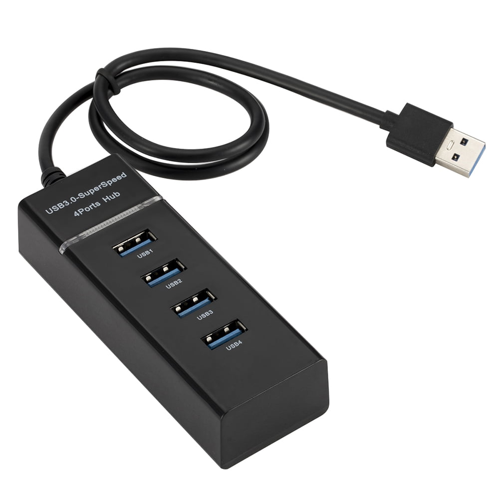Charging Splitter Plug and Play Hub USB3.0 Hub Adapter Charging Hub Adapter Simple to Use Portable 4 Ports for Computer for Laptop for PC 