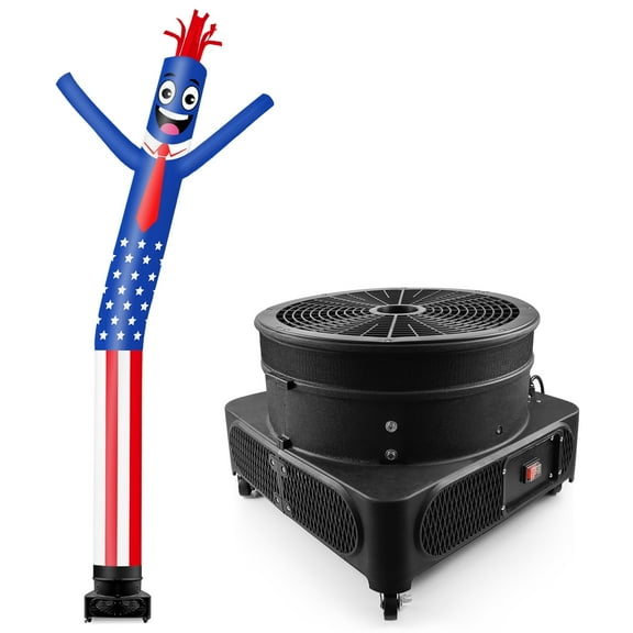 20FT Tall Inflatable Tube Man Wacky Wavy Dancing Guy with Weather-Resistant Blower (18''Diameter) for Outdoor Decoration Advertising Business Promotion