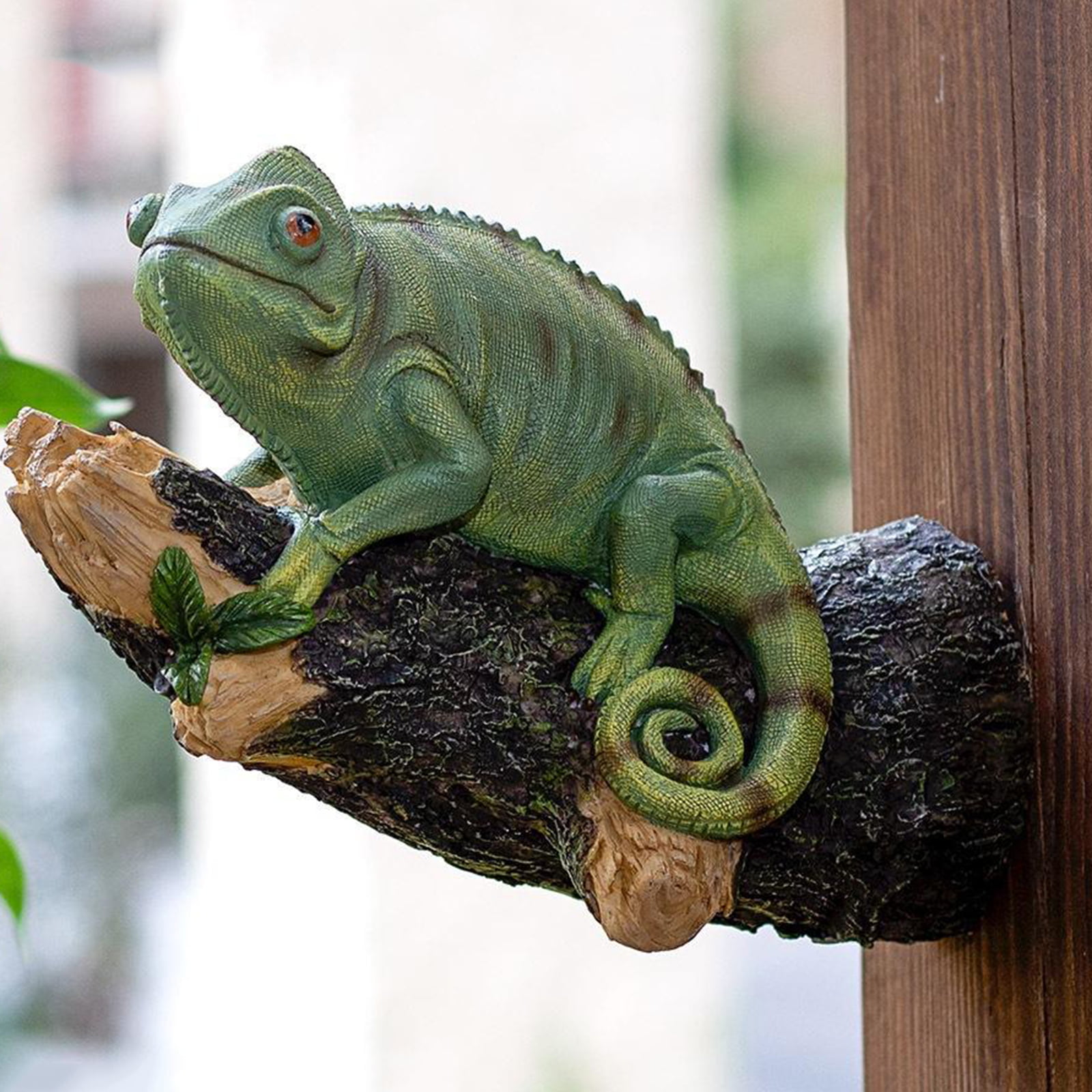 Deco Figure Chameleon Reptile Lizard Pond Sculpture Garden Terrarium Gift Idea
