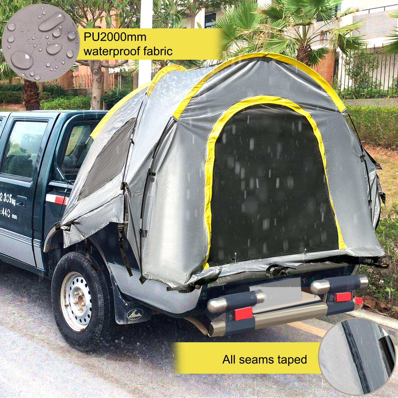 VEVOR Truck Tent 6.5鈥? Truck Bed Tent, Pickup Tent for Full Size Truck,  Waterproof Truck Camper, 2-Person Sleeping Capacity, Mesh Windows, Easy  To Setup Truck Tents For Camping, Hiking, Fishing