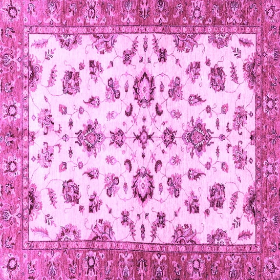 Ahgly Company Indoor Square Oriental Purple Traditional Area Rugs, 6' Square