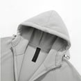thumbnail image 5 of ZCFZJW Mens Zip Up Hooded Sweatshirt Long Sleeve Casual Drawstring Full-Zip Sweatshirt with Kangaroo Pockets Lightweight Thin Jacket Shirts L, 5 of 8