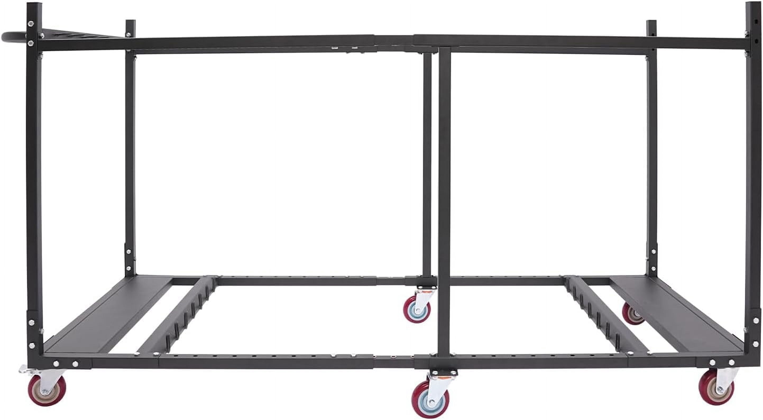 Folding Table Cart, Folding Table Dolly for Different Size of 12Pcs Folding Table or 8Pcs Round Table, Table Cart with 6PCS Caster, Heavy Duty Table Dolly for Party Events, Hotel, Factory, Warehouse