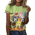 thumbnail image 3 of Animal Crossing Womens T-shirts Crewneck Shirts Blouse Short Sleeve Tee Shirts Girls Tops L, 3 of 8