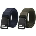 thumbnail image 1 of Web Belt Quick-release Buckle 2PCS Breathable Utility Belt Work Belt for Men, 1 of 10