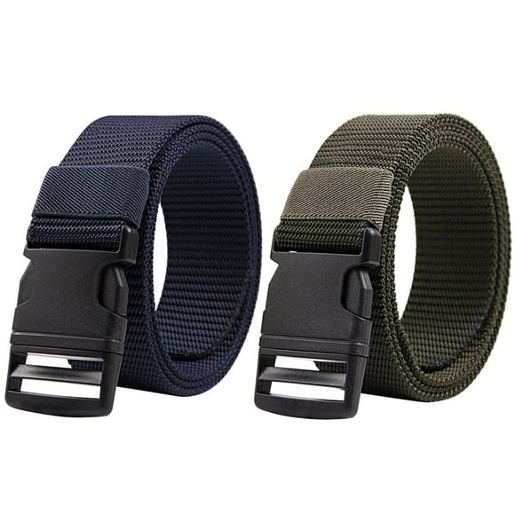 Web Belt Quick-release Buckle 2PCS Breathable Utility Belt Work Belt for Men