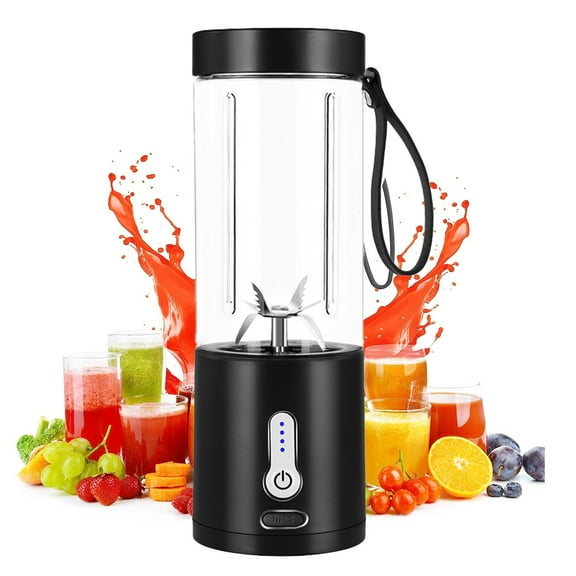 Powerful Portable Blender for Shakes and Smoothies,Personal Size Blender with Rechargeable - black