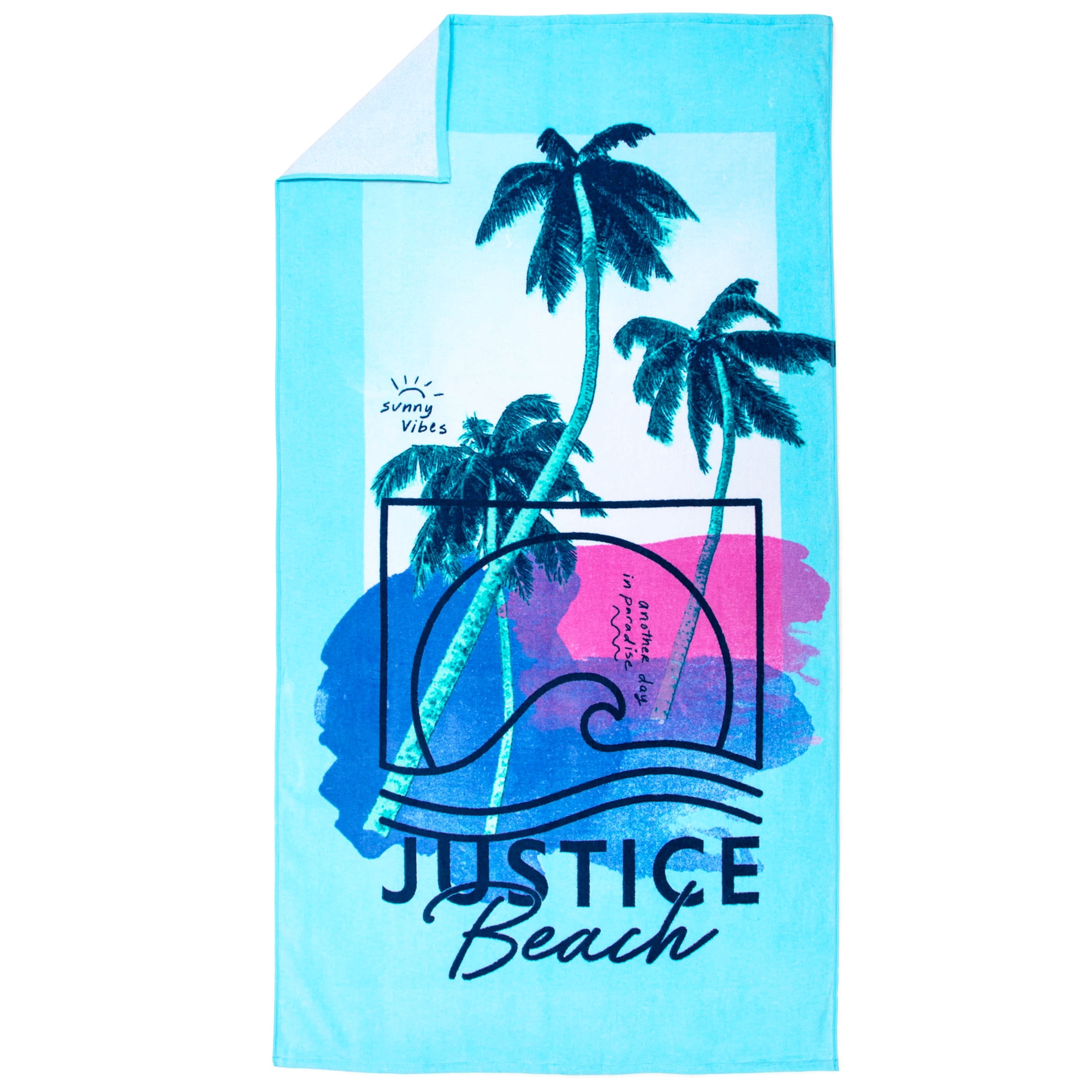 Justice Beach Towel, 100% Cotton, 64 x 34, Sunny Vibes