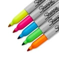 thumbnail image 3 of Sharpie Neon Permanent Markers, Fine Point, Assorted, 5 Count, 3 of 5