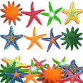 thumbnail image 1 of Juguetes para piscinas de buceo YUJUN, estrellas de mar grandes y coloridas para niños, 16 unidades, 1 of 7
