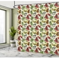 thumbnail image 4 of Ambesonne Botanical Shower Curtain, Leaves on Blots Drawing, 69"Wx84"L, Pastel Green and Burnt Orange, 4 of 4