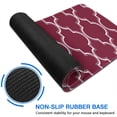 thumbnail image 6 of Long Mouse Pads for Desk,Burgundy Geometric Quatrefoil Pattern Desk Mats on Top Of Desks, Desk Mouse Pad Extra Large with 3mm Non-Slip Base and Stitched Edge for Gaming,Office,Work,Home 31.5"x11.8", 6 of 6