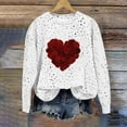 thumbnail image 5 of Craaazy Women's Valentines Shirts Casual Long Sleeve Round Neck Love Heart Tops Gifts, 5 of 5