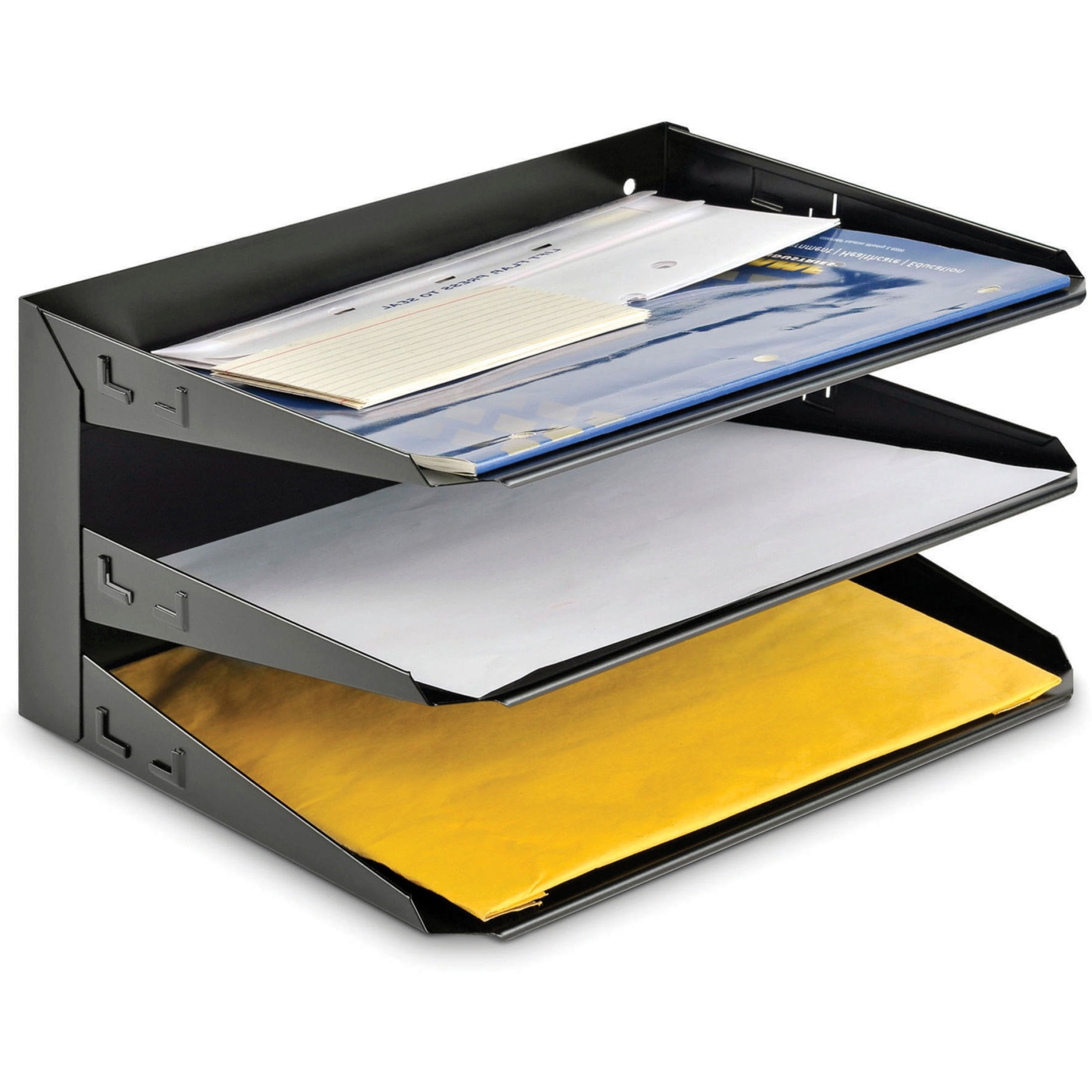 MMF, Horizontal Desk File Trays, 1 Each, Black - Walmart.com - Walmart.com