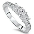 thumbnail image 1 of 1ct Diamond 3 Three Stone Engagement Ring 10K White Gold, 1 of 4