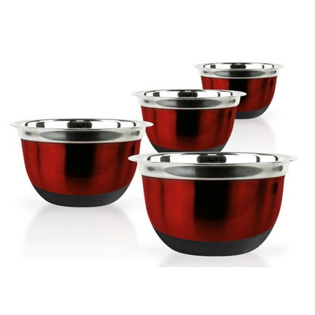 - Imperial Home 4 Piece Stainless Steel Mixing Bowl Set