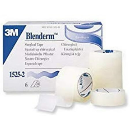Medical Tape 3M Blenderm Waterproof Plastic 1" X 5 Yard Transparent NonSterile - 1 Each - (Pack of 6)