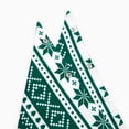 thumbnail image 4 of Pijama navideño familiar a juego con estampado de copos de nieve y hombrecito de jengibre en verde (resistente al fuego), 4 of 5